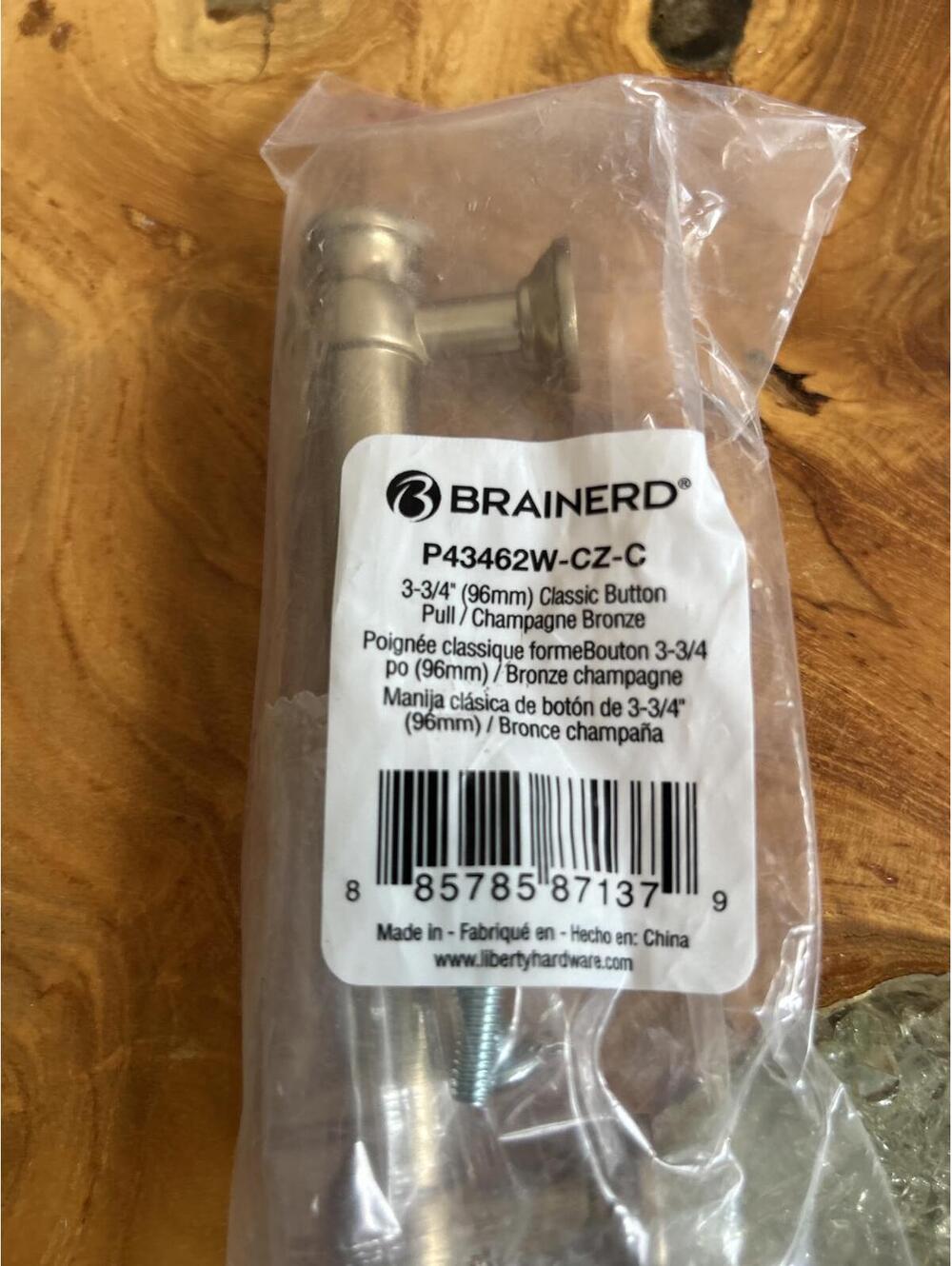 Brainerd Classic Button Pull Cabinet Handle - Champagne 3-3/